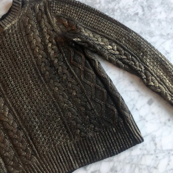 MICHAEL Michael Kors Cable Knit Metallic Sweater - Picture 3 of 10